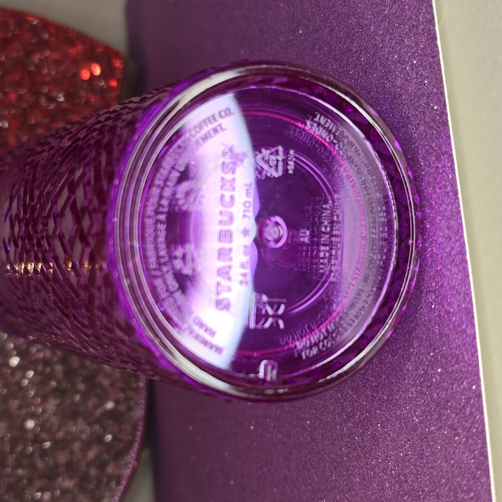 Starbuck 💖💜NWOT💜💖 Beautiful Purply Pink Iridescent Gemstone Tumbler!💖💜💖💜 - Picture 12 of 12